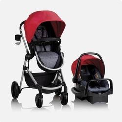 Evenflo Pivot Modular Travel System with LiteMax Infant Car Seat with Anti-Rebound Bar