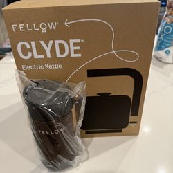 NEW! Fellow Clyde Electric Kettle Black + 12oz Carter Slide Mug Matte Black