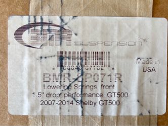 BMR SPO71R front lowering springs for Mustang GT500
