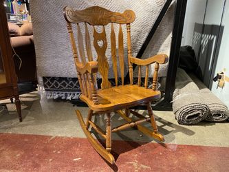 Hardwood Heart Rocking Chair