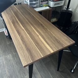 Brown/black Computer Desk With Drawers