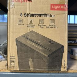 Staples - 8-Sheet Cross-Cut Personal Shredder (SPL-OXC8A) - Black