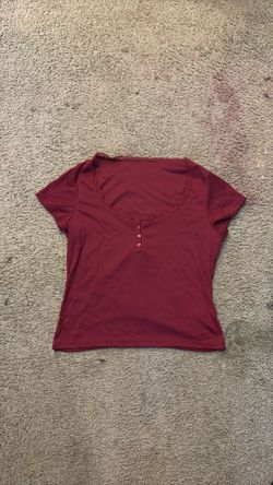 Red shein shirt size m