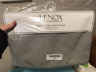 Lenox French Perle table runner 14”x90”