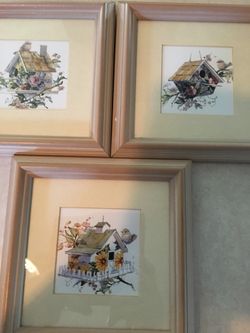 3 cute bird house pictures