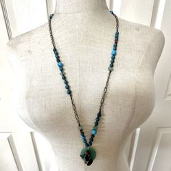 Siplada Sterling Cherish Natural  Stone Necklace 