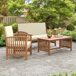Outdoor Wood Patio Furniture Set