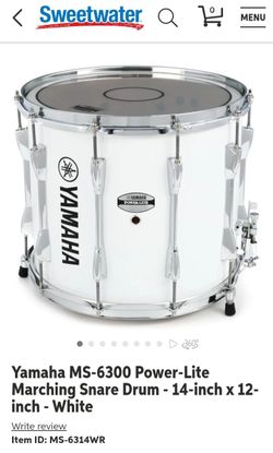 Yamaha Power-Lite Marching Snare Drum White Wrap 14 in.