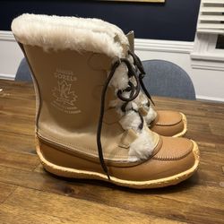 SOREL NANOOK Fur Wool Lined Snow Boots 8M 10W