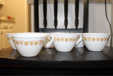 Corelle Butterfly Gold Tea Cups