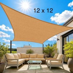 NEW Patio Awning Sunshade Canopy Top Sail 12x12 Feet 