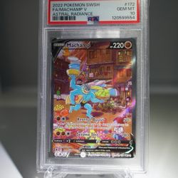2022 Pokemon Sword Shield Astral Radiance #172 Full Art Machamp V PSA 10 GEM MT