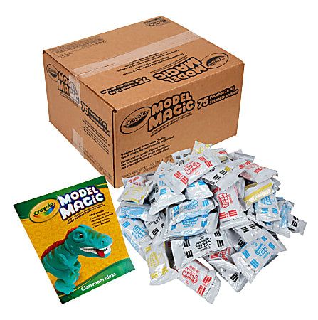 NEW - Crayola® Model Magic® Classpack®, 1 Oz. Pouch, Case Of 75 Pouches, Assorted Colors - Retail 35