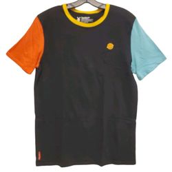 DUTCH BROS Coffee Shirt Adult Medium Black Colorblock Logo Barista Customer Service