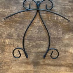 Plate holder display black metal wall hanger decorative kitchen