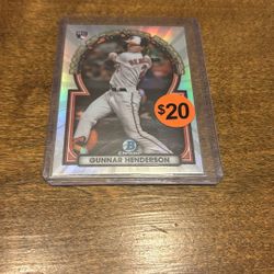 Baltimore Orioles Gunnar Henderson Rookie 2023 Bowman Chrome Rookie Of The Year Favorites Refractor