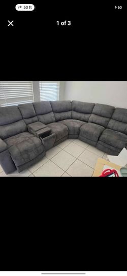 Cruz Smoke Grey 6-Piece Power Reclining Sectional