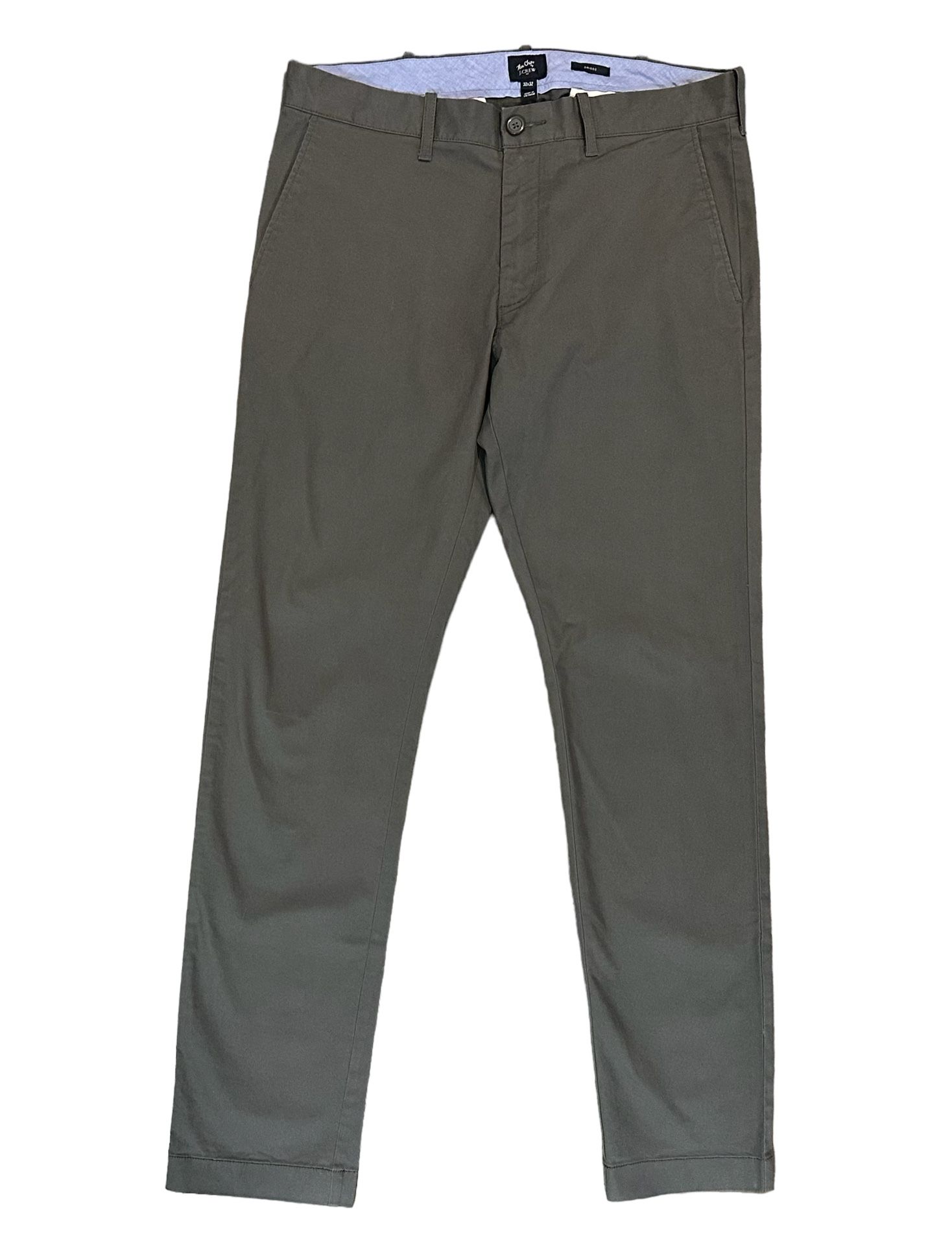 J Crew Flex Chino Driggs Style Men’s 32X32 Flat Front Gray Casual Pants EUC