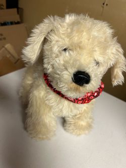 Interactive plush dog