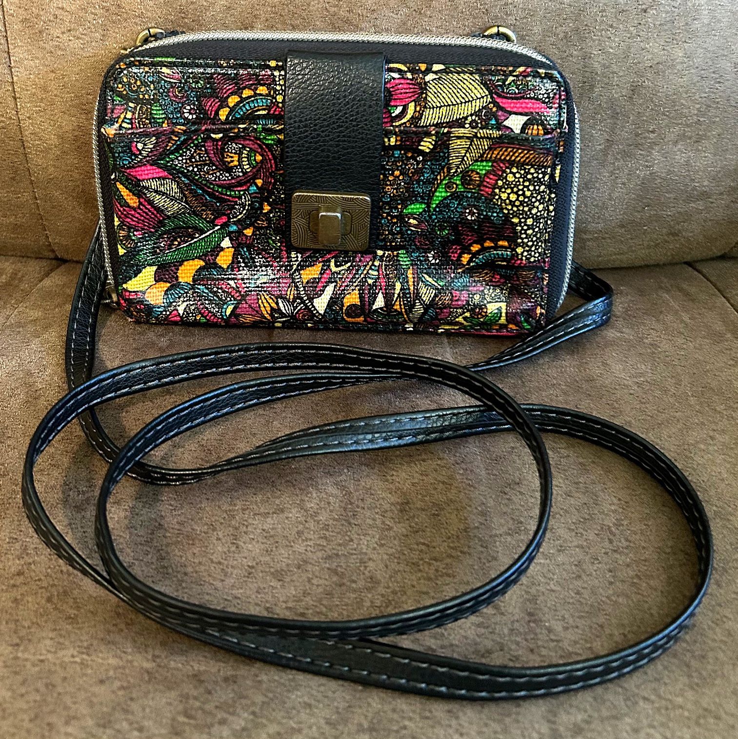 The Sak Sakroots Brand Colorful Floral Pattern Wallet