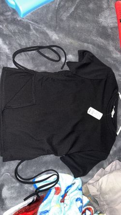 Black Shirt With Slit On Side 