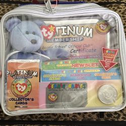 UNOPENED Rare Mint 1999 Ty Beanie Baby Platinum Membership Set  - BELOW COLLECTOR VALUE - OBO