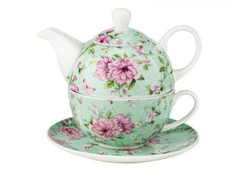Ceramic Tea Cup Set: Including 1 Teapot with lid and 1 Tea Cup with Saucer