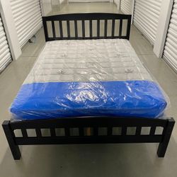 Full Size Bed Frame With Mattress 