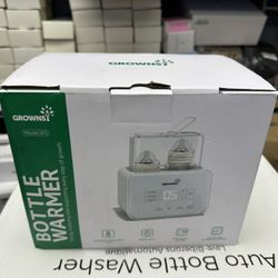 Baby Bottle Warmer, Grownsy 8-in-1 Fast Milk Warmer with Timer Breastmilk or Formula, Fits 2 Bottles, Accurate Temperature Control, with Defrost, Ster