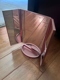 Pink vanity mirror