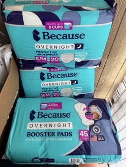 Because overnight protective underwear & booster pads