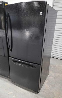 GE Bottom Freezer Black Refrigerator
