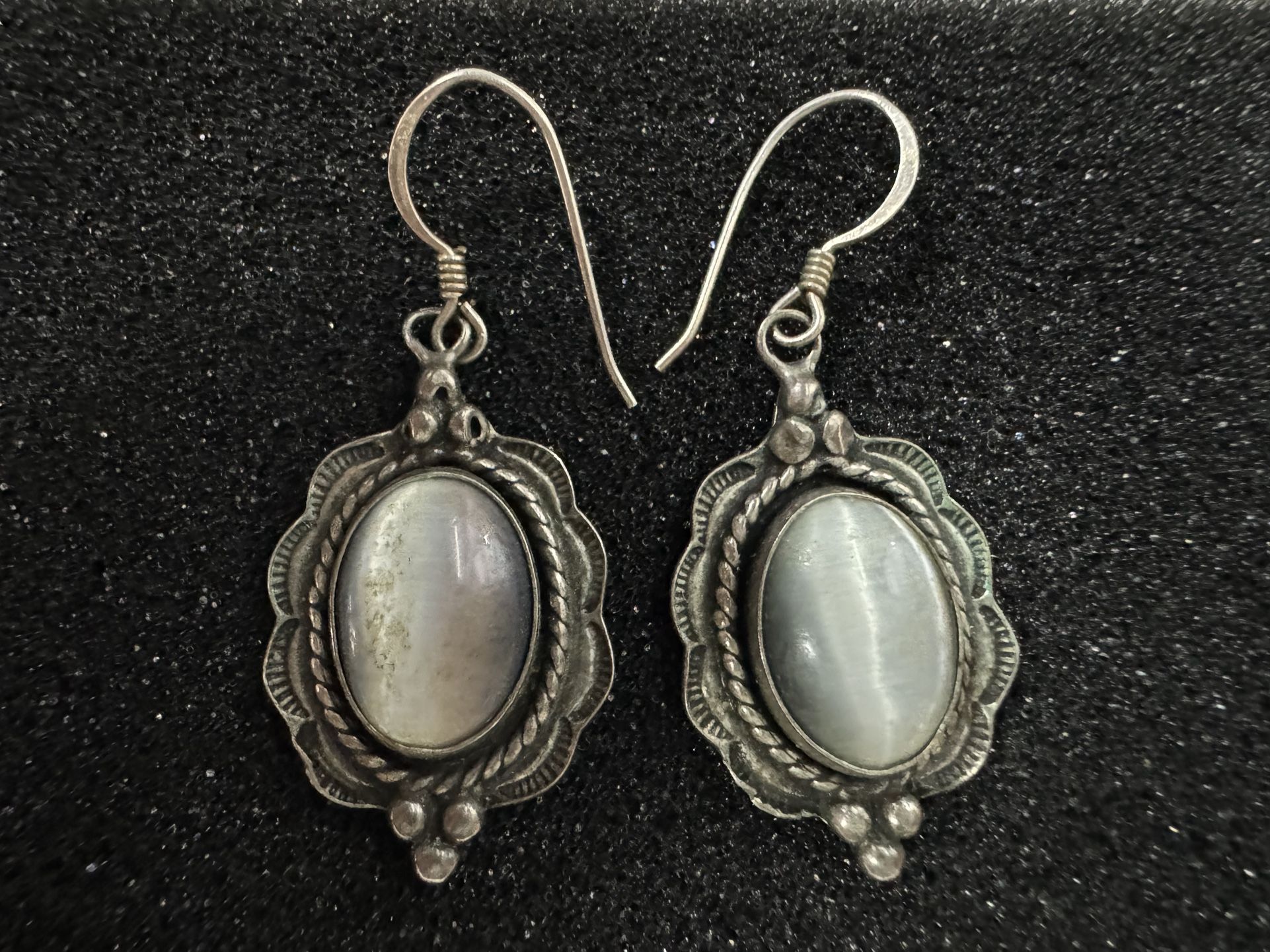 Moonstone Sterling Silver Dangle Earrings