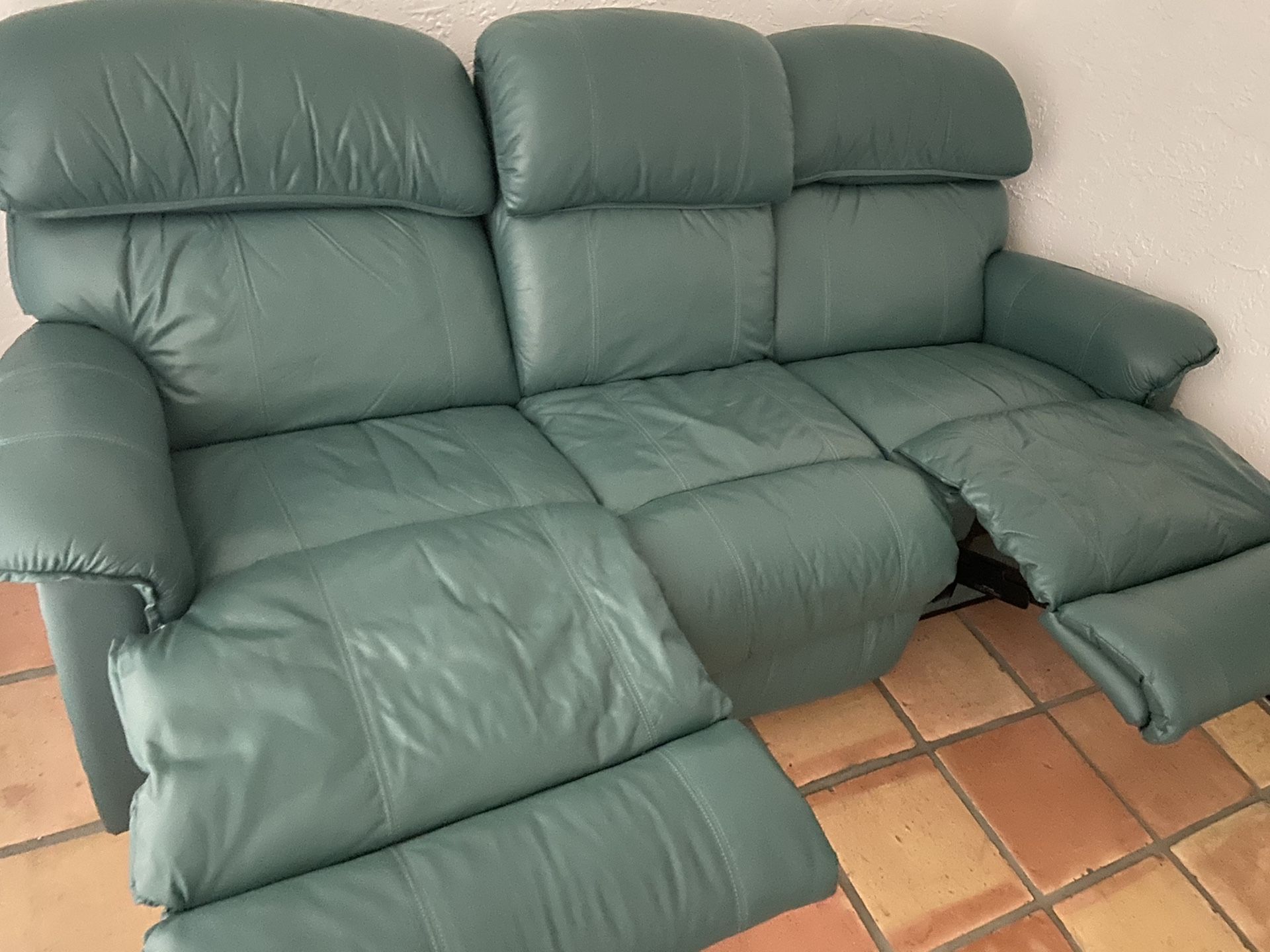 Leather Recliner Sofa