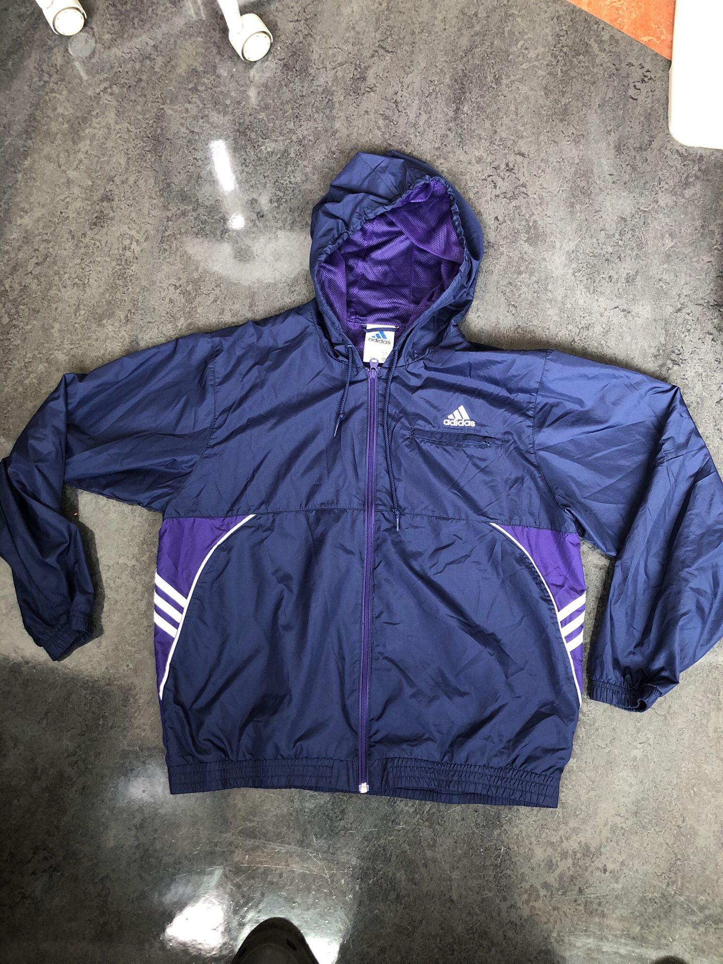 Vintage purple adidas zip up hoodie