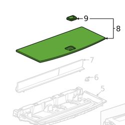 2021-2025 Chevy Tahoe rear trunk Floor cargo storage compartment. Full assembly