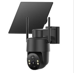 4G LTE Cellular Solar Surveillance Black Security Camera - 2K HD Video 360° View, NoWiFi, Remote APP Controlled, WaterProof, MotionActivated, NightVis