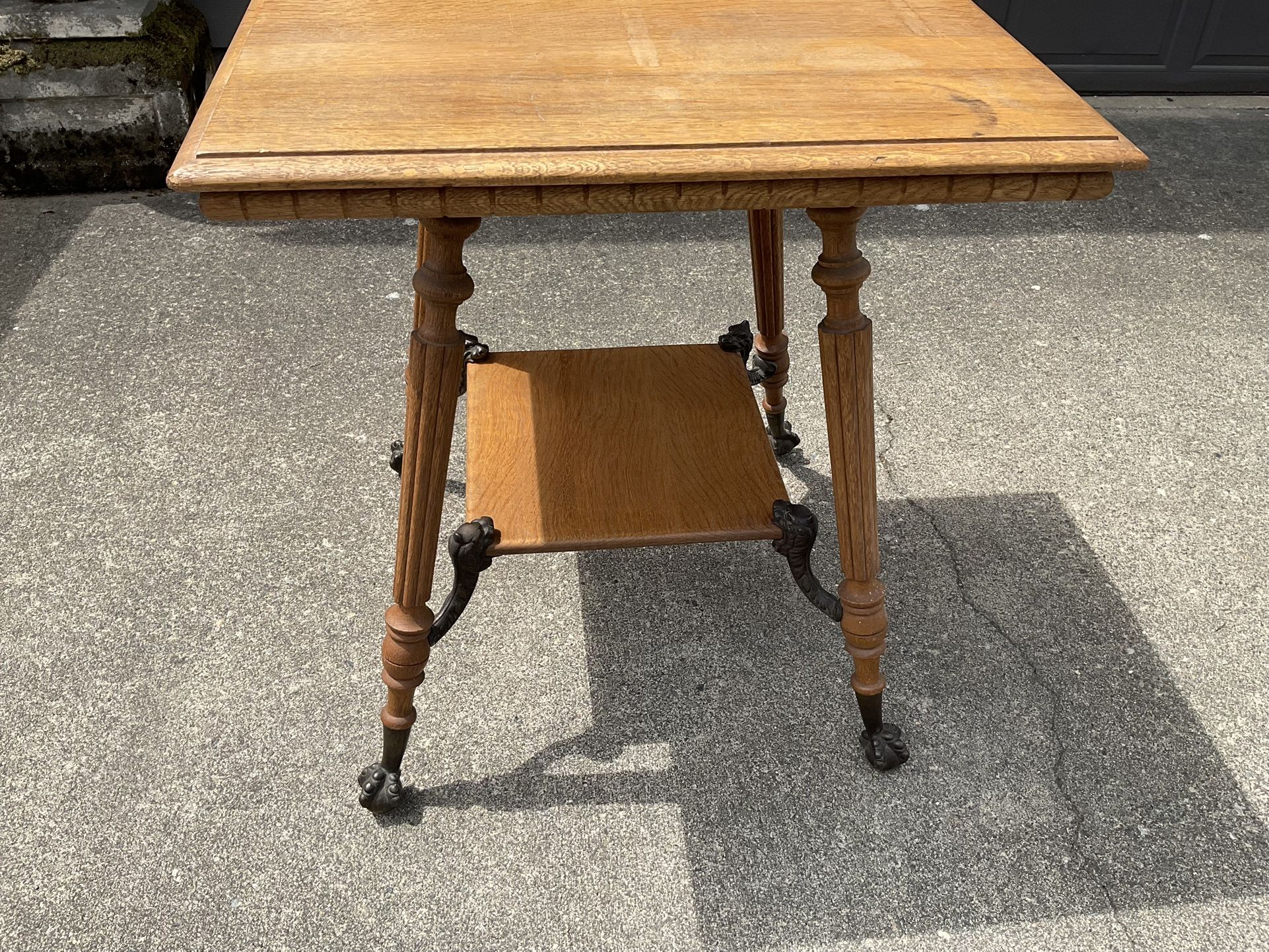 Antique Parlor Oak Griffins Claw Feet