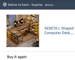 Office L shaped 63inch desk