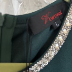 Dark Green long Dress , Semi Formal To Formal