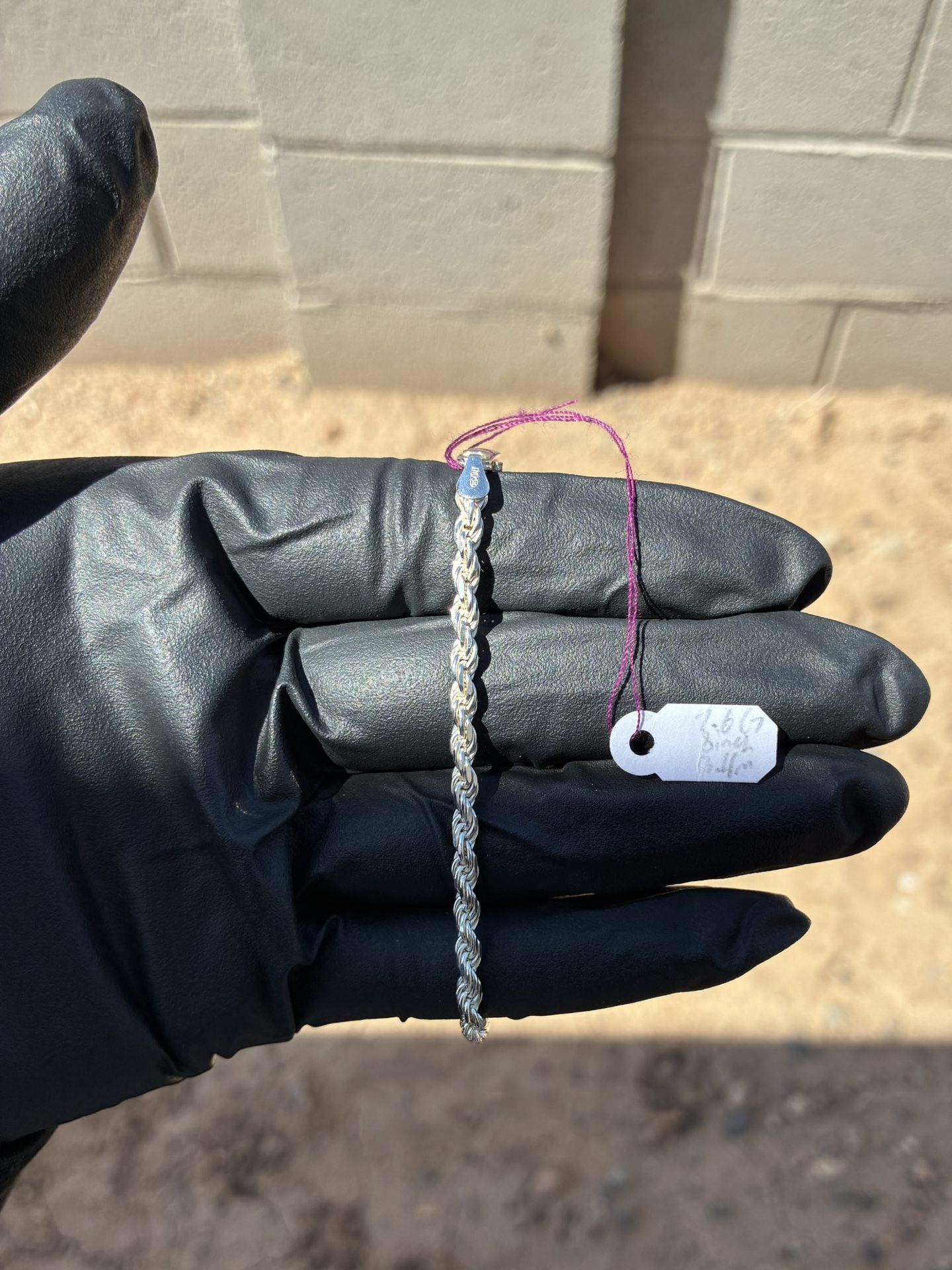 925 Silver Rope Bracelet