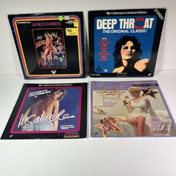 RARE! Deep Throat, Dixie Ray, Insatiable Angel of Heat Marilyn Chambers Laserdisc Movie Lot