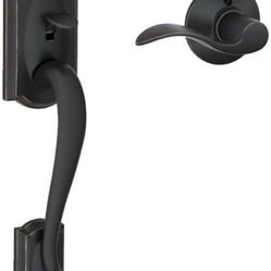 Camelot Front Entry Handle Accent Right-Handed Interior Lever (Aged Bronze) FE285 CAM 716 ACC RH