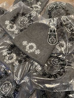 Gray Chrome Hearts Beanie