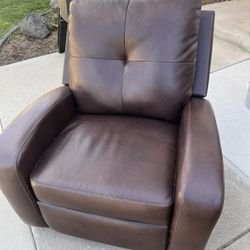 Leather Swivel Recliner