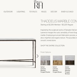 THADDEUS MARBLE CONSOLE TABLE