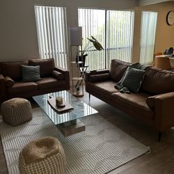 Air Leather 2-Piece Living Room Set