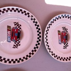Vintage NASCAR Dinner Plates 11” * Dishwasher Oven Microwave Safe * Great Condition * Set $10. Firm
