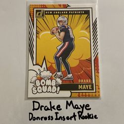 Drake Maye New England Patriots QB Donruss Short Print Insert Rookie Card. 