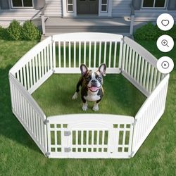 6 Panel Pet Pen - White